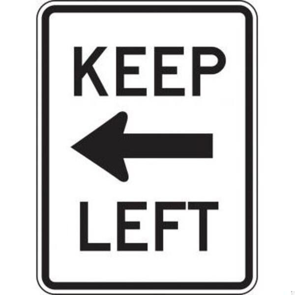 Accuform LANE GUIDANCE SIGN KEEP LEFT 24 in x MR47ALHP - main